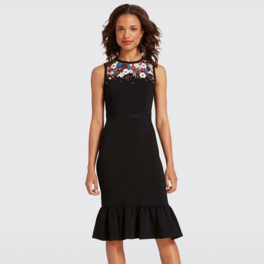 Draper James black embellished tulip dress